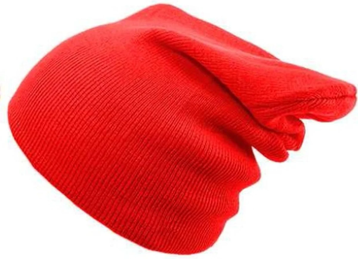 4sold (TM) Bonnet long tombant style bonnet Beanie Beany signé 4sold - Rouge -