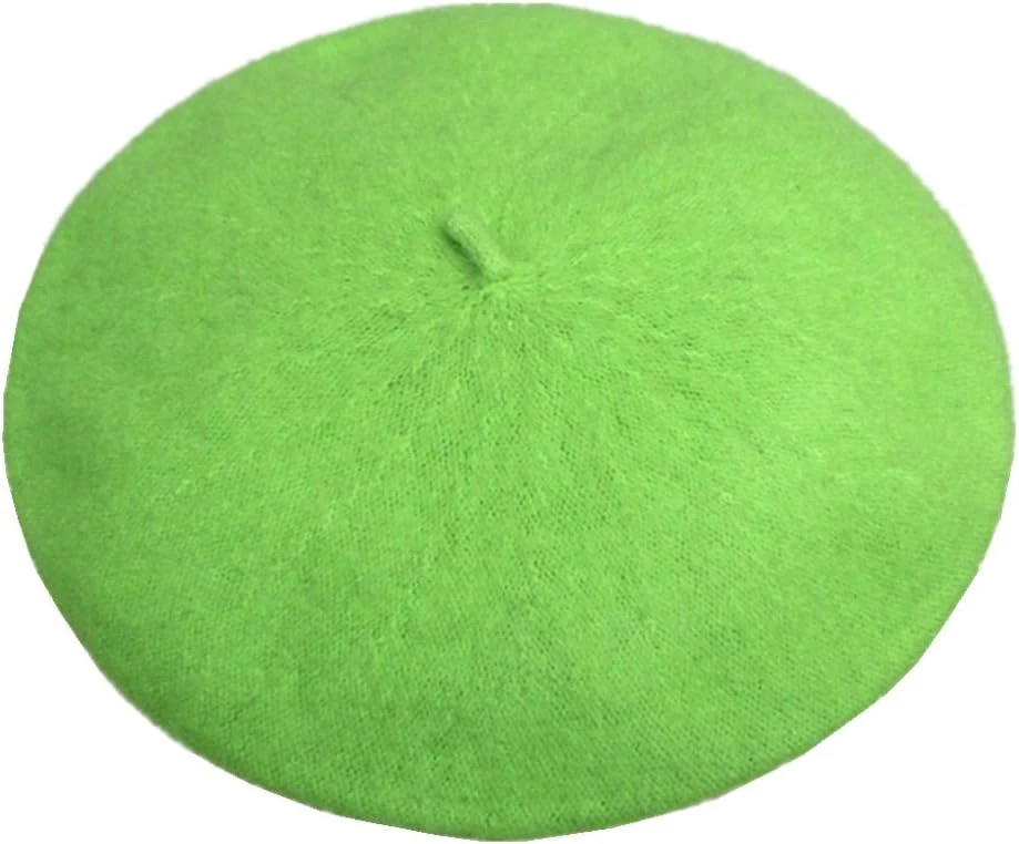 Femmes Couleur Unie Mélange de Laine Béret Bonnet Chapeau