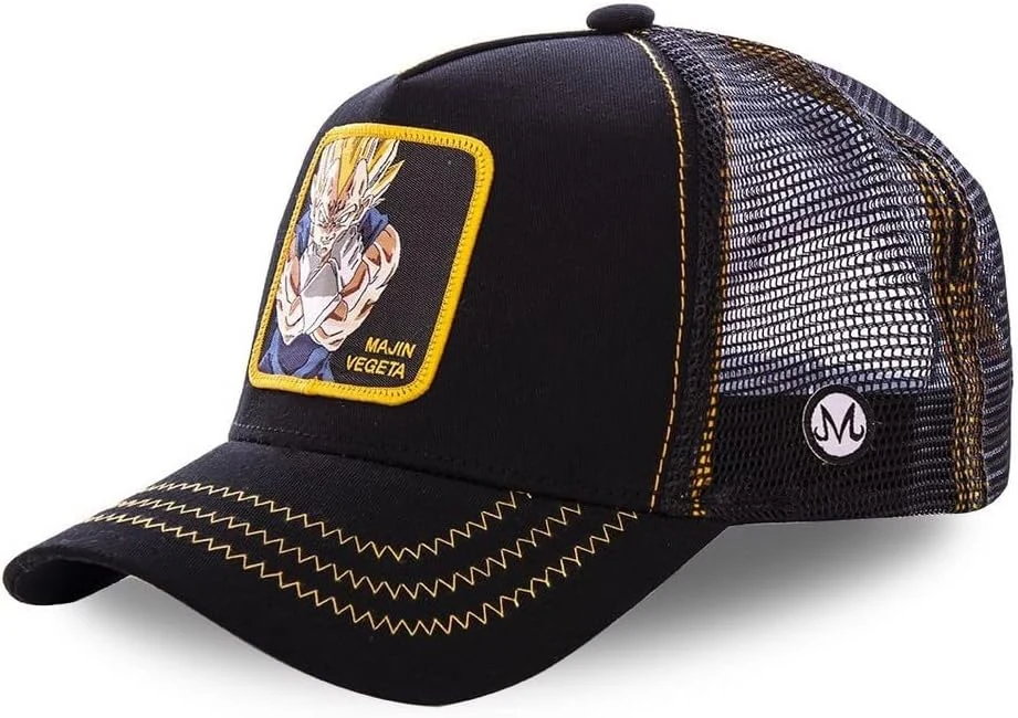 Casquette Homme & Femme Dragon Ball Z, Casquette Trucker, Majin Vegeta, Original et Multi-Sport