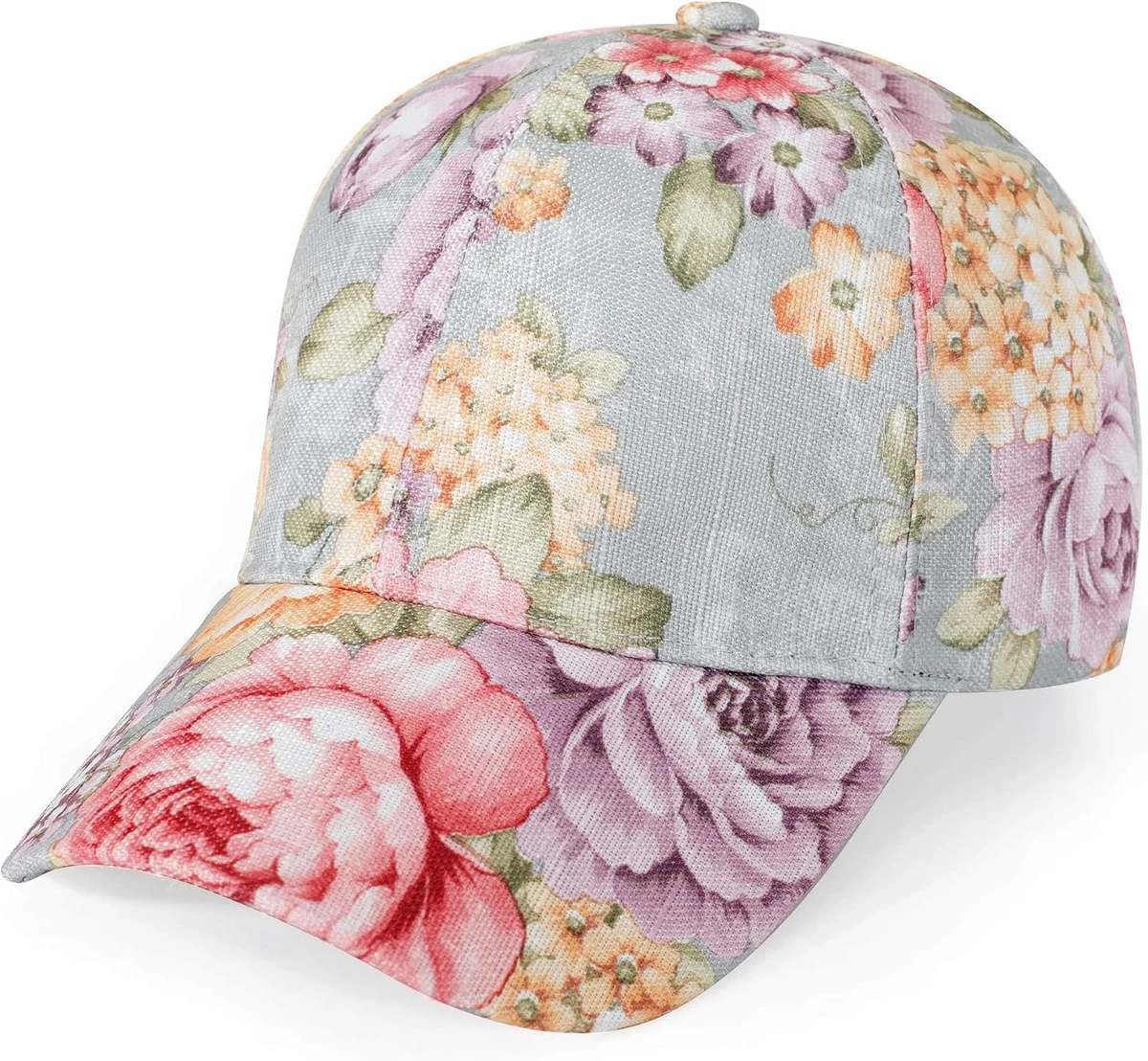 ZLYC Casquette de baseball hawaïenne à imprimé floral réglable pour femme