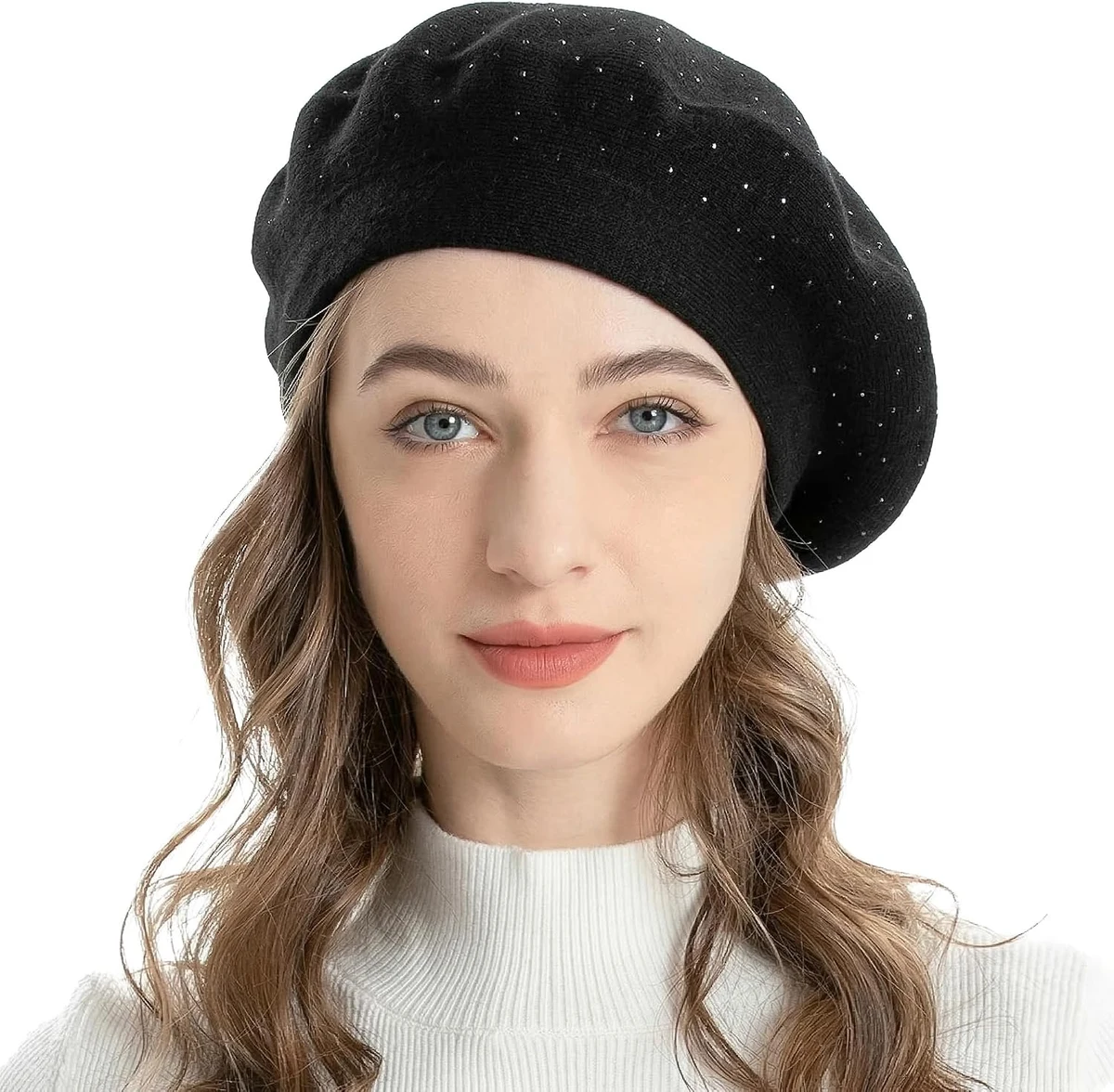 ZLYC Béret réversible en Cachemire pour Femme