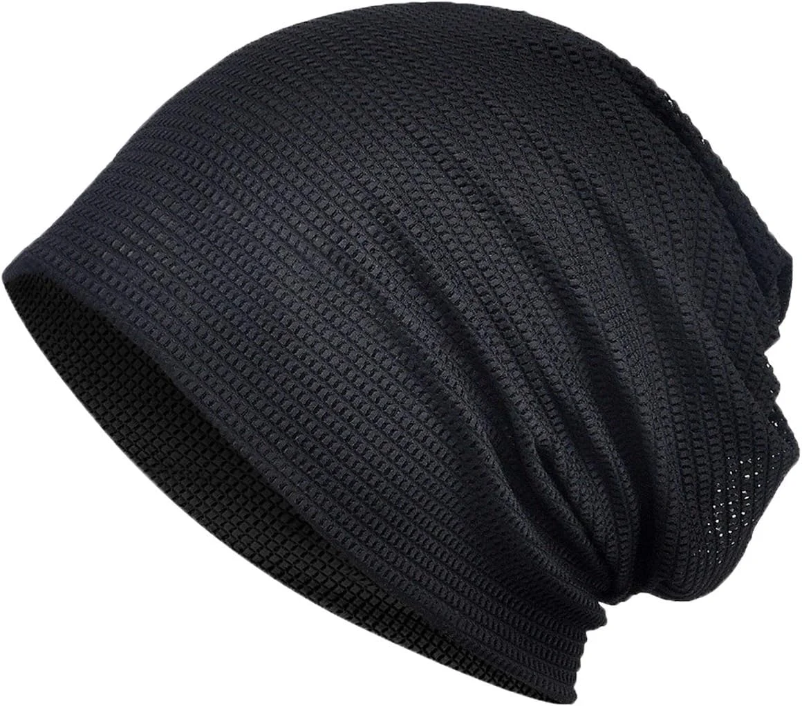 Elonglin Unisexe Bonnet en Jersey Fin Eté Maille Respirante élastique Long Slouch, Homme & Femme Beanie Chapeau