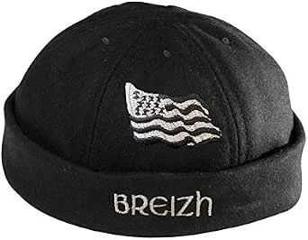 Bonnet Docker - Miki Breton - Bob Homme - Brodé Drapeau Breton Noir