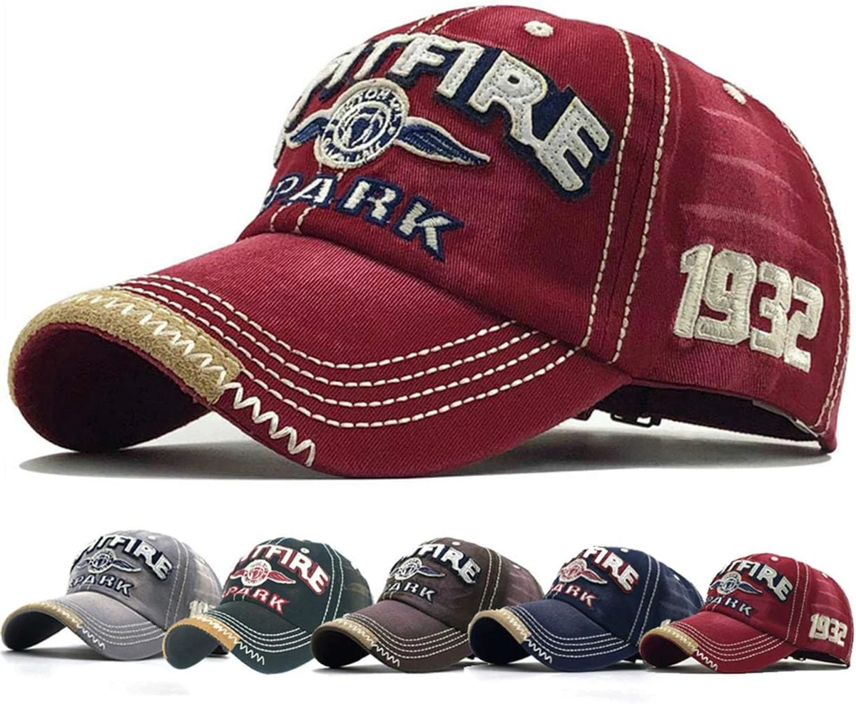Yutdeng Retro Casquette de Baseball Unisexe Ajustable Boucle en Metal Casquettes Classique Trucker Cap Hat for Sport Hip Pop Golf Voyages - Casquette Homme Femme