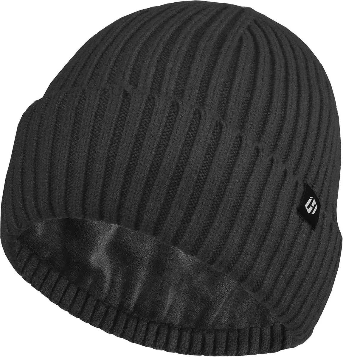 Hasagei - Bonnet tricoté pour femme - En polaire épaisse - Respirant, doux, extensible et doux - Idéal pour l’automne et l’hiver