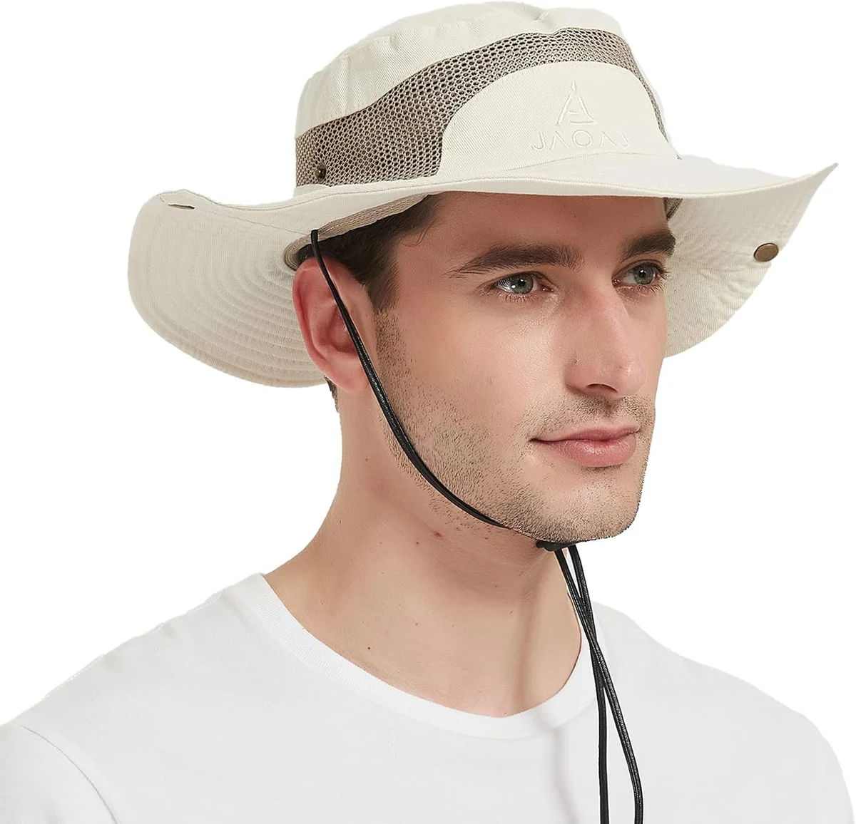Chapeau Soleil Bob Homme Safari Été Coton UPF 50 Randonnée Trekking Pêche | Bob large bord homme,Léger et respirant, Idéal pour randonnée, pêche et plage Protection solaire,Ajustable et confortable