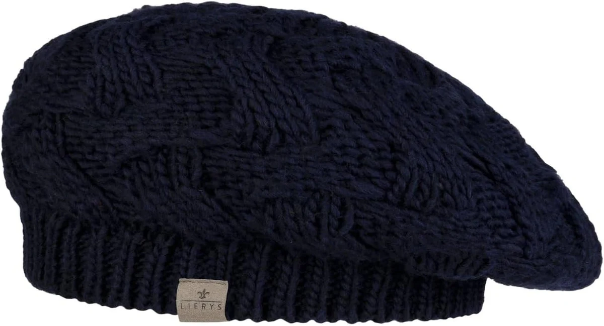 Lierys Jesila Beret Tricot Motif Tresse Made in Germany Femme Automne Hiver