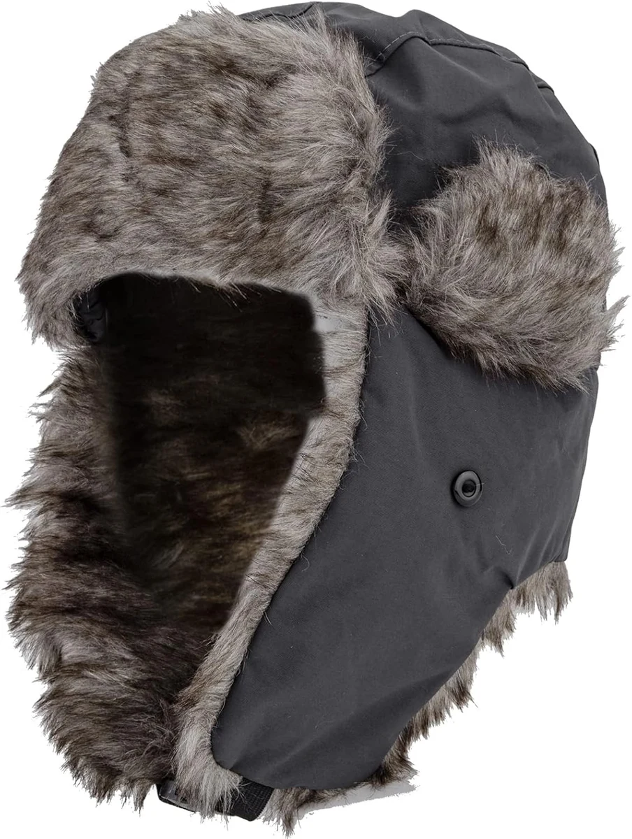NONMON Chapeau de Trappeur Hiver Unisexe, Homme Femme Chapka Bonnet d'aviateur Tropper Russe en Fausse Fourrure avec Oreille Chaude, Imperméable Coupe-Vent pour Ski Cyclisme Activités Neige