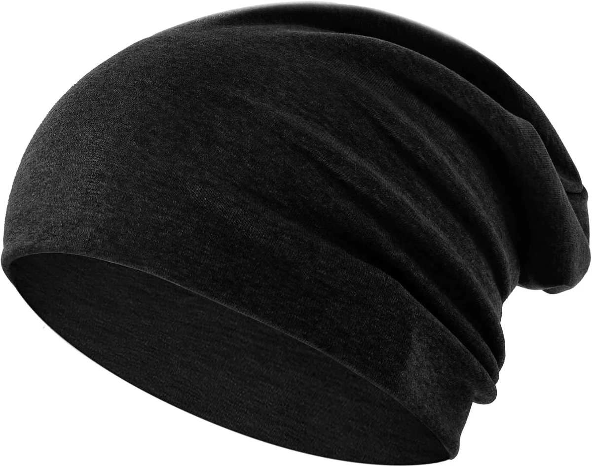 flintronic Bonnet Jersey Léger, Jersey Slouch Bonnet pour Hommes et Femmes, Bonnet Souple en Coton, Léger Bonnets Chapeaux pour Hommes Femmes, Élastique Léger Fin Slouch Jersey Beanie