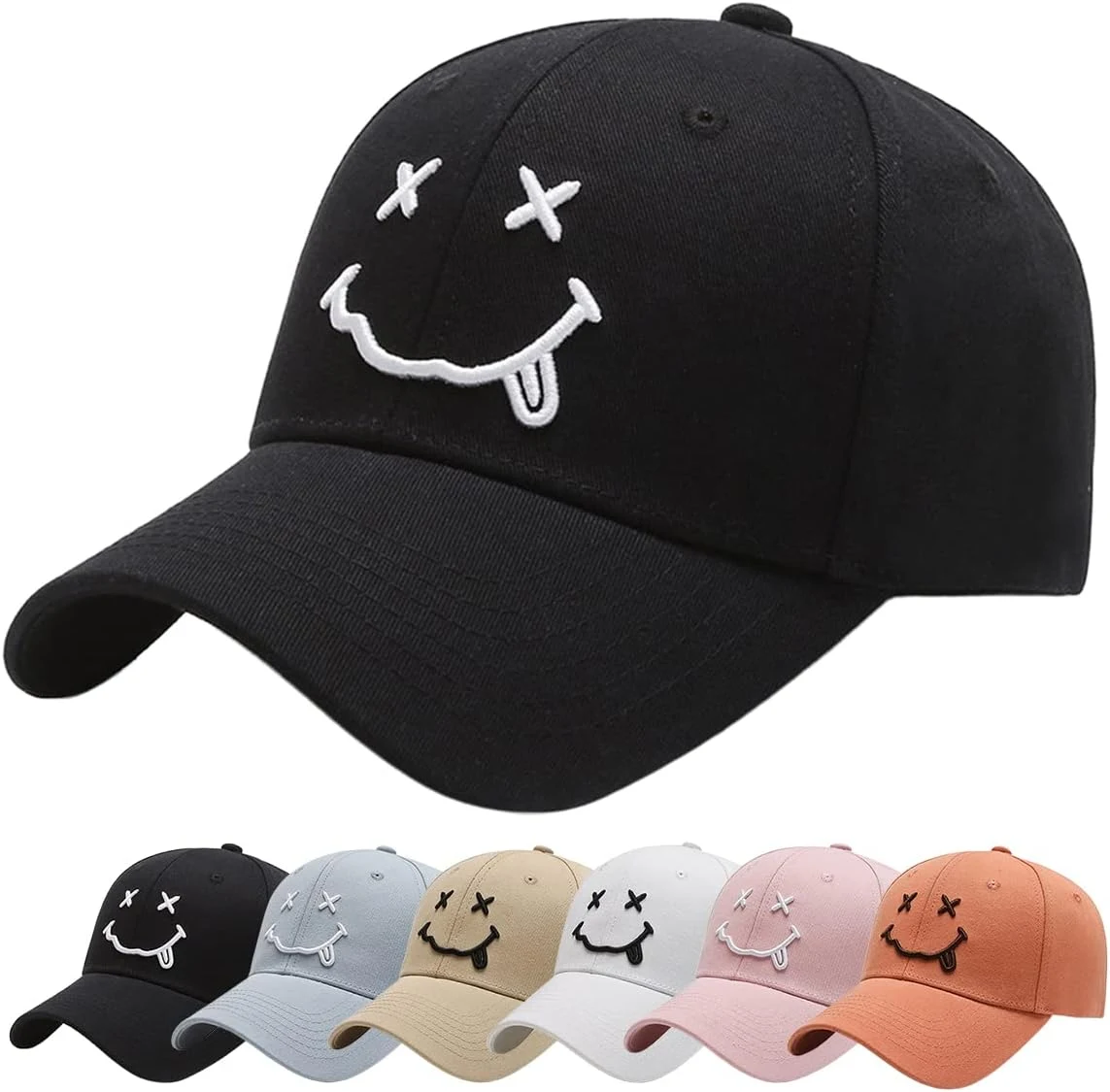 Baynetin Casquette de Baseball, Coton Anti-Soleil Baseball Cap avec Brodée, Homme Femme été Unisexe Réglable Casquettes Hip Hop Sport Extérieur Sunhat Chapeau