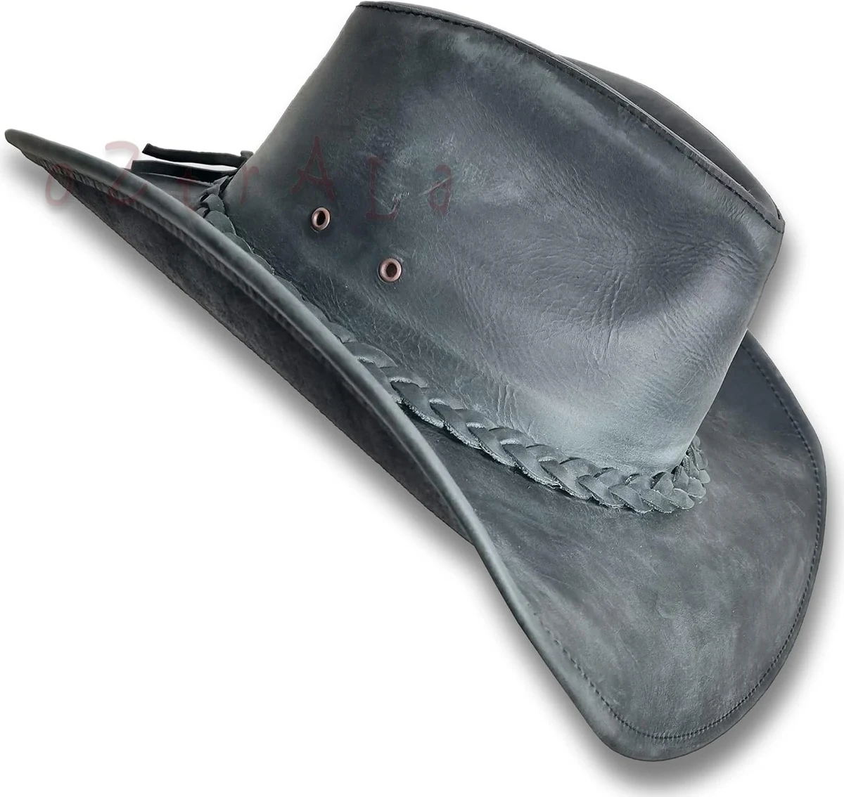 Oztrala Chapeau de cowboy en cuir australien Outback Western Homme Femme Desperado HL33