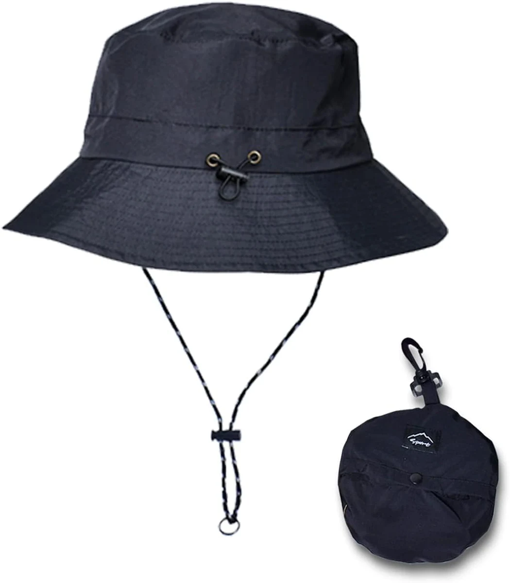 Bob Femme Homme Chapeau de Soleil Anti-UV pour Randonnée et Pêche | Chapeau Soleil Femme UPF 50+ pour Plage, Unisexe Chapeaux de Pêche avec Cordon, Pliable et Imperméable, Séchage Rapide