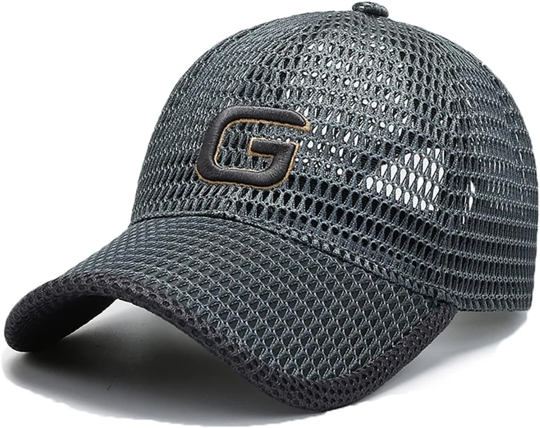 YAMEE Casquette de Baseball Hommes Maille avec Brodée,Chapeau été Unisexe Réglable Séchage Rapide Respirante Anti-Soleil,Chapeau de Soleil Femme Outdoor Running,Sports,Voyage