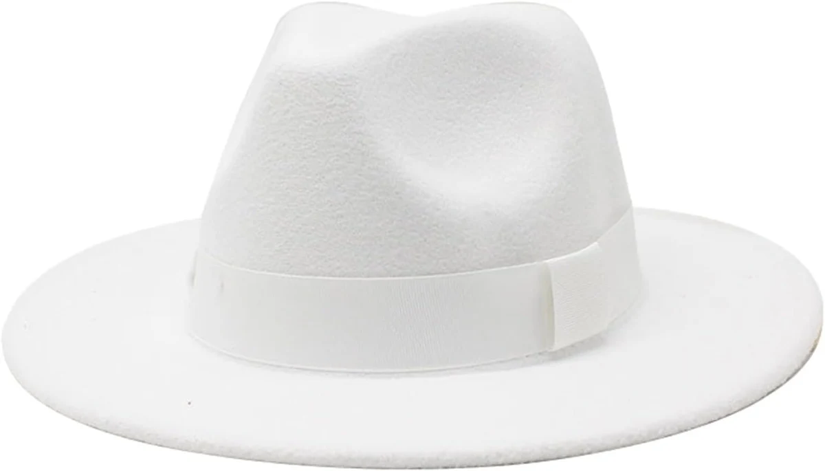 Chapeaux Fedora pour homme et femme, ruban uni à large bord, chapeaux Fedora panama pour femmes et hommes, chapeaux britanniques jazz pour hommes