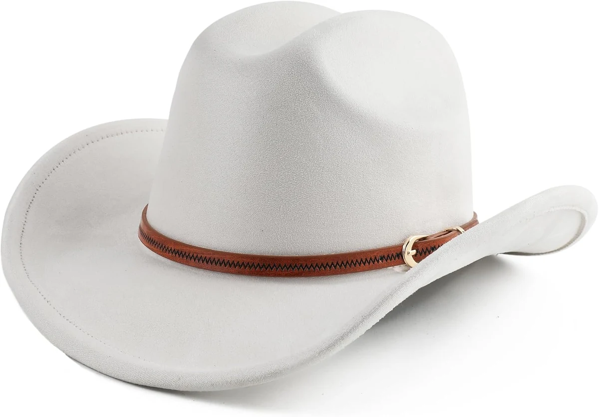 Pro Celia Chapeau de cowboy pour homme et femme - Chapeau de cowgirl western à large bord