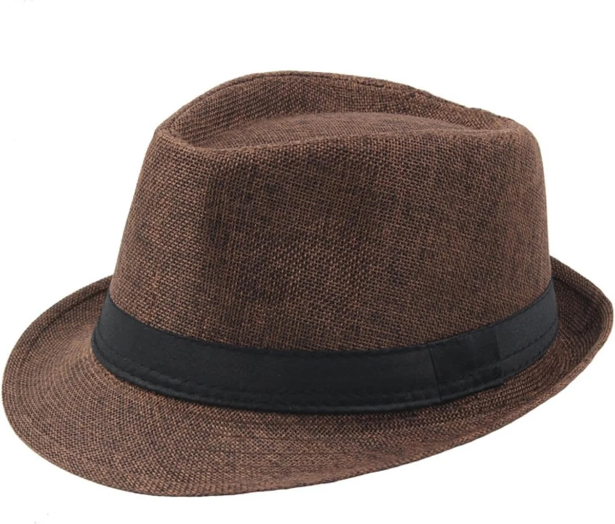 Chapeau Fedora à bord court - Couleur unie - Accessoire de plage