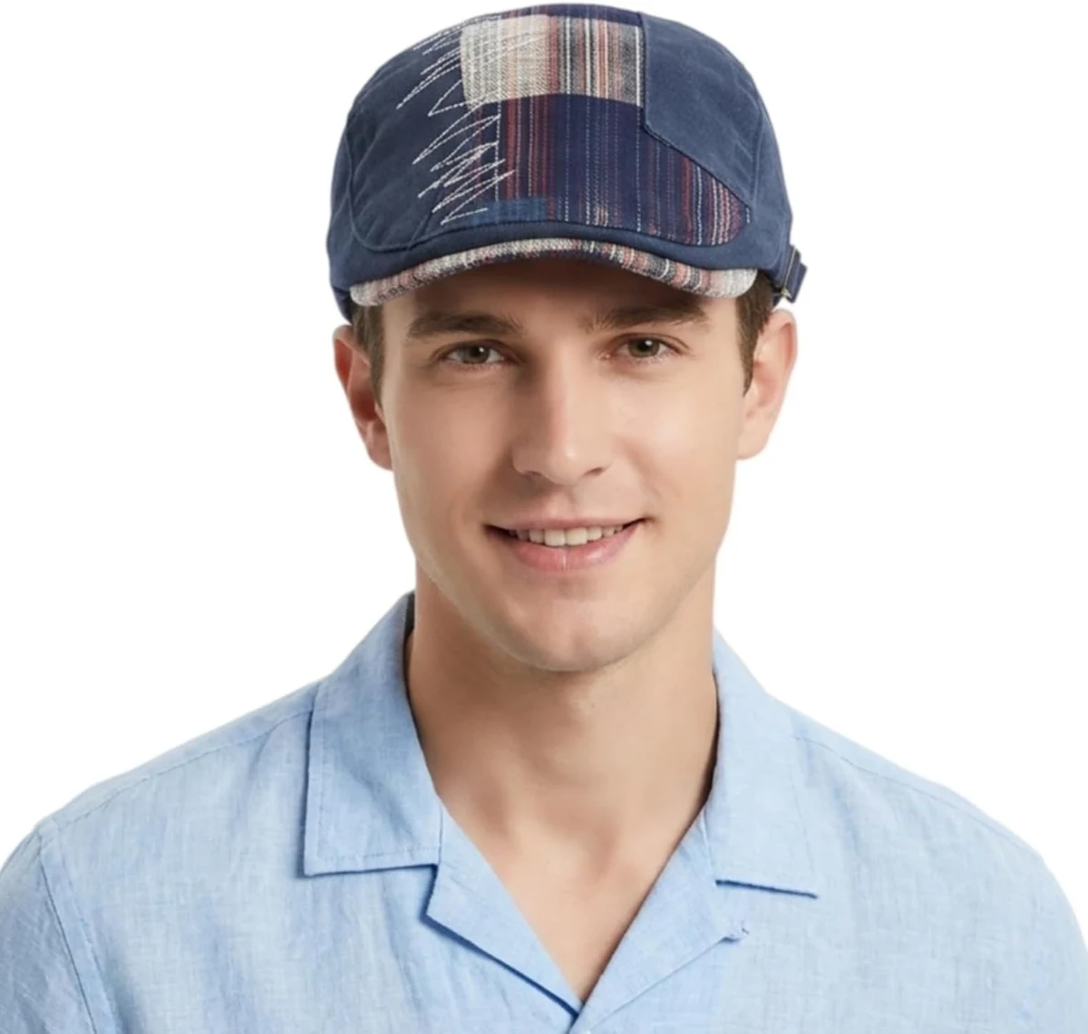 Gatsby Newsboy Casquette plate pour homme Motif patchwork