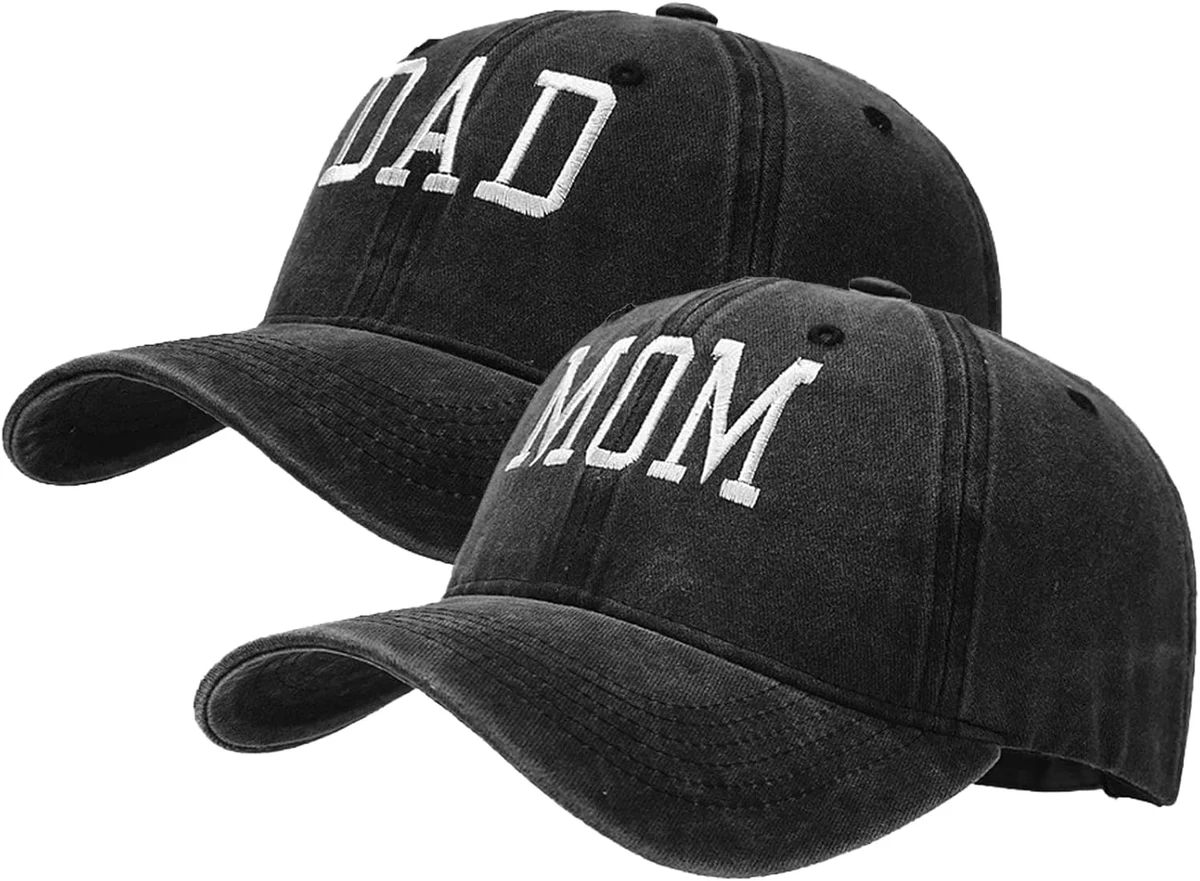 XYIYI 2 Pack Unisexe Casquette de Baseball Vintage Lavée Casquette Papa Golf Ajustable Casquette Classique Basse pour Hommes Femmes
