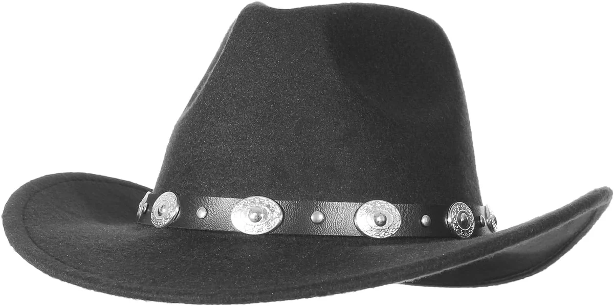 GEMVIE Chapeau de Cowboy Fedora - pour Homme et Femme - Bord Large - en Feutre de Laine